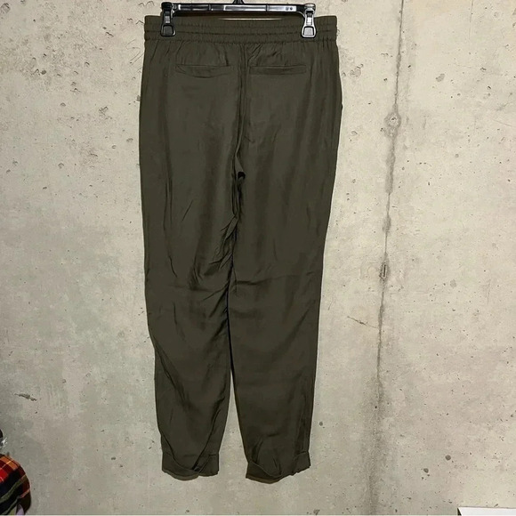 Joie Womens  Size Small Green Drawstring Joggers Pants Silk Blend - Picture 3 of 9